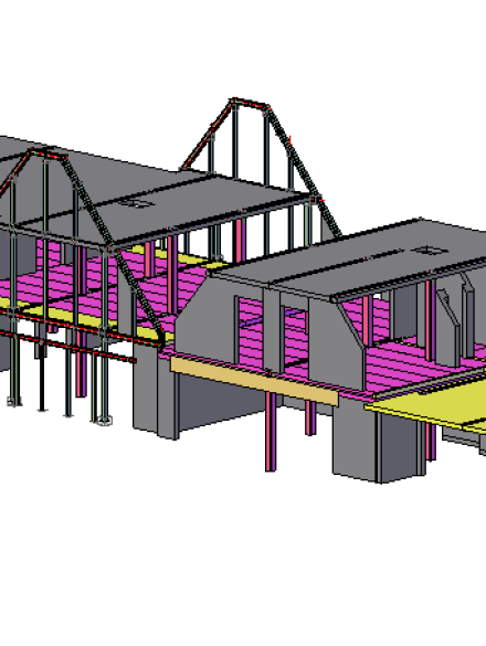 Sendvario dvaro 3d konstrukcijos. Liepų g. Klaipėda. 3d modeliavimas
