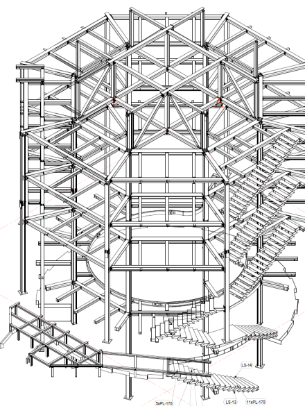 Dujų sandėlio rekonstrukcija. "Detalūs 3D modeliai konstrukcijų vizualizacijai". "Statybinių konstrukcijų projektavimas naudojant BIM technologijas"